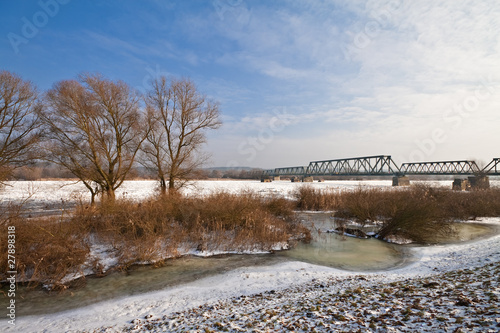 Foto: Brücke an der Oder. Brücke an der Oder.