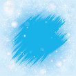 Frame with snowflakes and frosty patterns