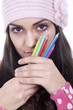 girl with pencils girl with pencils