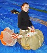 smilling girl on airfield