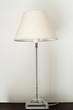 White lamp on the blown table White lamp on the blown table
