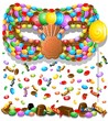 Maschera di Caramelle-Candies Carnival Mask-Vector