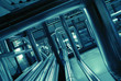 Industrial zone, Steel pipelines in blue tones