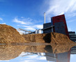 bio power plant with storage of wooden fuel