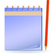 notepad with pencil