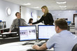 CAD designers and architects working in office
