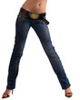 dark blue jeans
