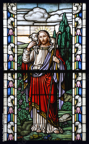 Foto: Jesus als Guter Hirte mit Schaf Jesus als Guter Hirte mit Schaf