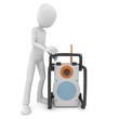 3d man with radio transmitter