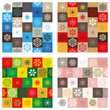 Compitalion of four seamless patterns - Christmass edition