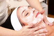 face of women getting a spa treatment