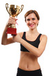 Young lady with gold cup