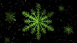 Green Spinning Snowflake