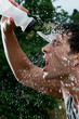 Athlete refreshment with water