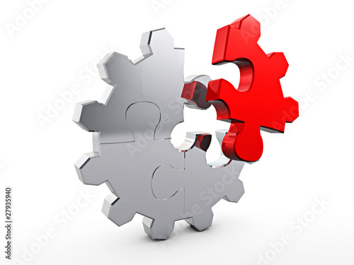 Illustration: Zahnrad - Puzzle Zahnrad - Puzzle