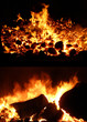 fire in stove