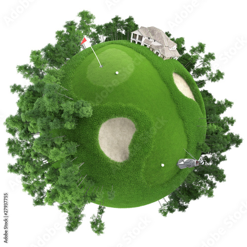 Illustration: miniature golf planet miniature golf planet