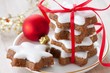 christmas star-shaped cinnamon cookies