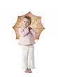 Little girl holding an umbrella
