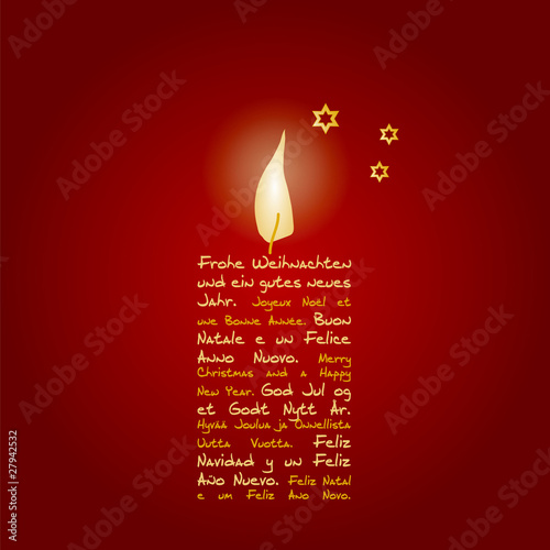 Vektor: Weihnachtskerze Weihnachtskerze