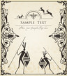 Ancient African symbols vector background