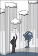 The person in the rain