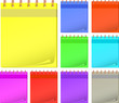 collection color notepads