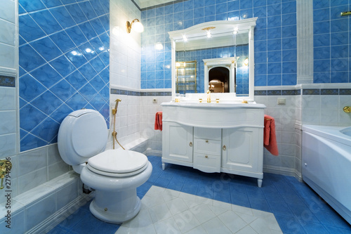 Photo: blue bathroom blue bathroom