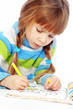 Little girl painting