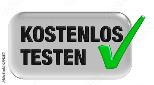 Illustration: Button Kostenlos Testen Ecken rund Button Kostenlos Testen Ecken rund