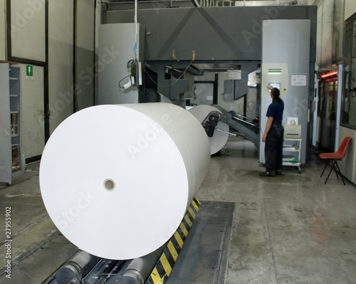Photo: Web rolls offset press Web rolls offset press