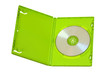 Green DVD-CD Case with a Disc