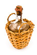 Old sealed bottle of white wine