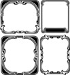 Set Of Four Elegance Baroque Black Frames Set Of Four Elegance Baroque Black Frames