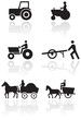 Vector set of different farmer symbols.