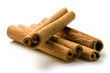 Cinnamon sticks isolated on white background