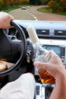 Drunk driver is going on a road Drunk driver is going on a road