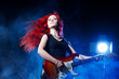 red-haired girl the guitarist