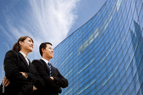 Photo: Business team standing together Business team standing together