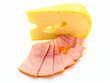 Piece cheese with a meat Piece cheese with a meat