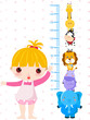 Girl checking her height