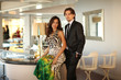 Foto: Happy young couple in a bar Happy young couple in a bar