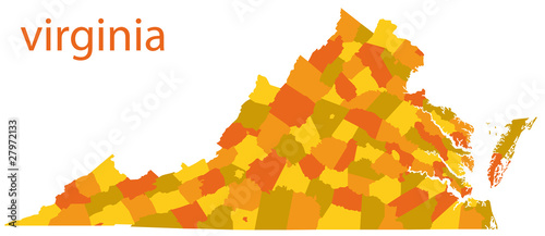 Vektor: virginia vector map virginia vector map