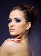 Dark hair young woman portrait, studio shot Dark hair young woman portrait, studio shot