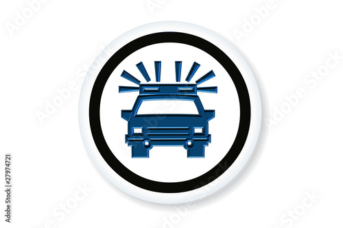 Illustration: Icône : voiture de police Icône : voiture de police