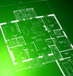 Blueprint green. Vector