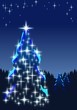 Weihnachtsbaum, Sterne, Heilge Nacht, Grußkarte