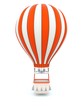 Red hot air balloon isolated on white Red hot air balloon isolated on white