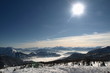 Bergpanorama bei strahlenden Sonnenschein