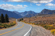 The road went off through the beautiful desert The road went off through the beautiful desert